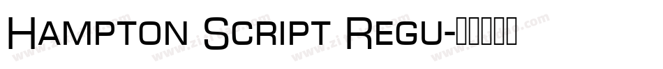 Hampton Script Regu字体转换